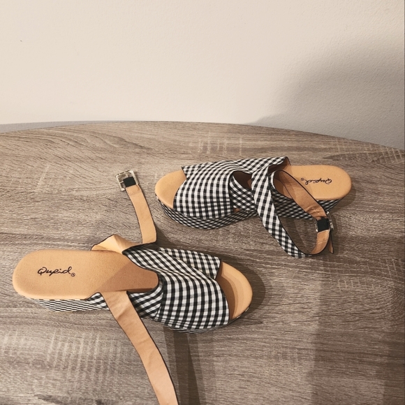 LADYS WEDGE SANDALS LADIES HIGH HEEL PLATFORM ANKLE STRAP SHOES SANDALS SAZE 7 - Picture 6 of 6